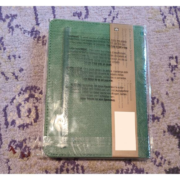 NWT Embossed Celtic (Vegan Leather Notebook) Green Journal, Bullet Journal - Picture 2 of 3